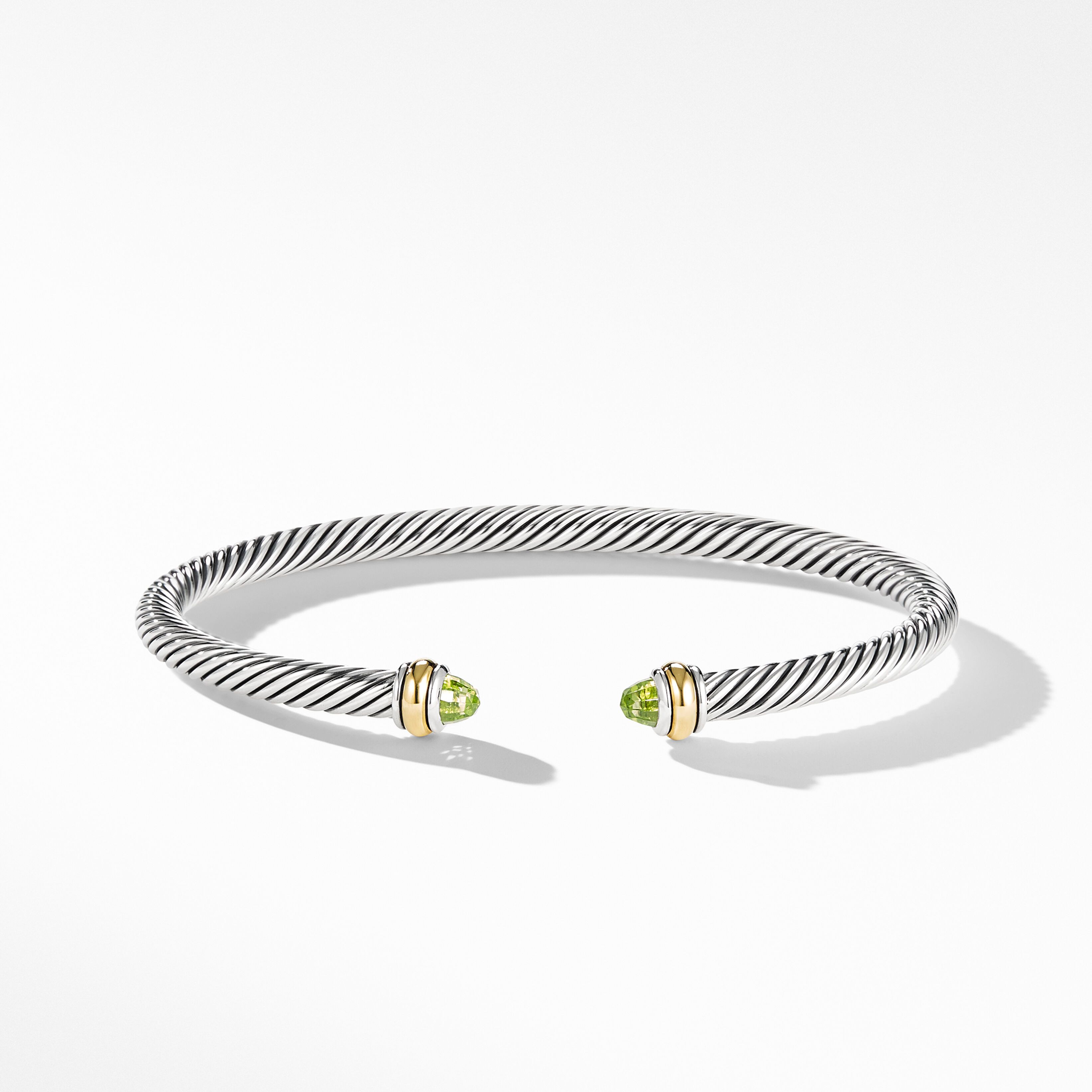 Cable Classics Color Bracelet with Peridot and 18K Yellow Gold | David Yurman