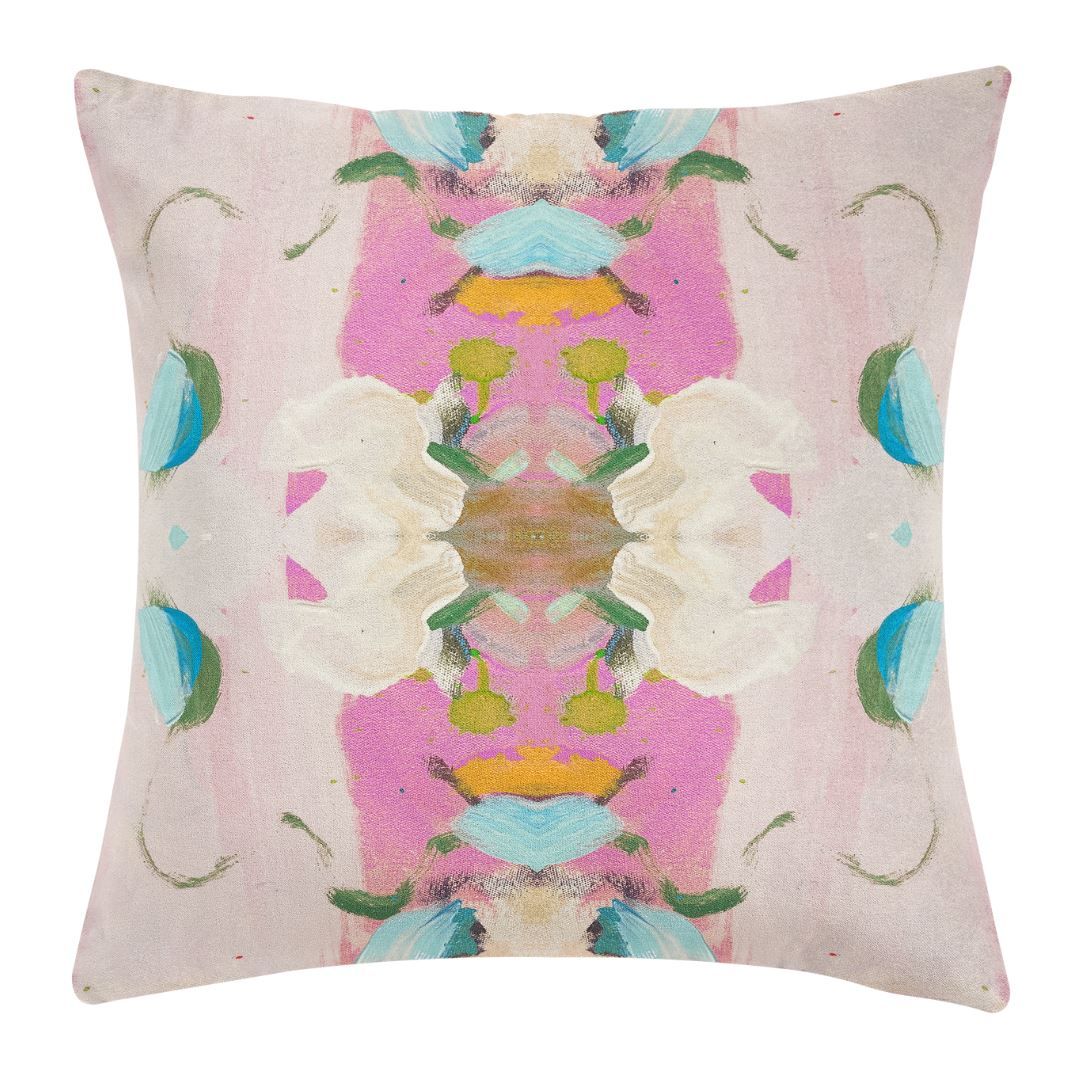 Monet’s Garden Pink 22x22 Pillow | Laura Park Designs