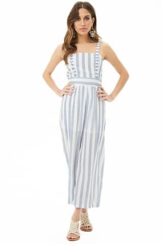 Cotton Striped Cami Jumpsuit | Forever 21 (US)