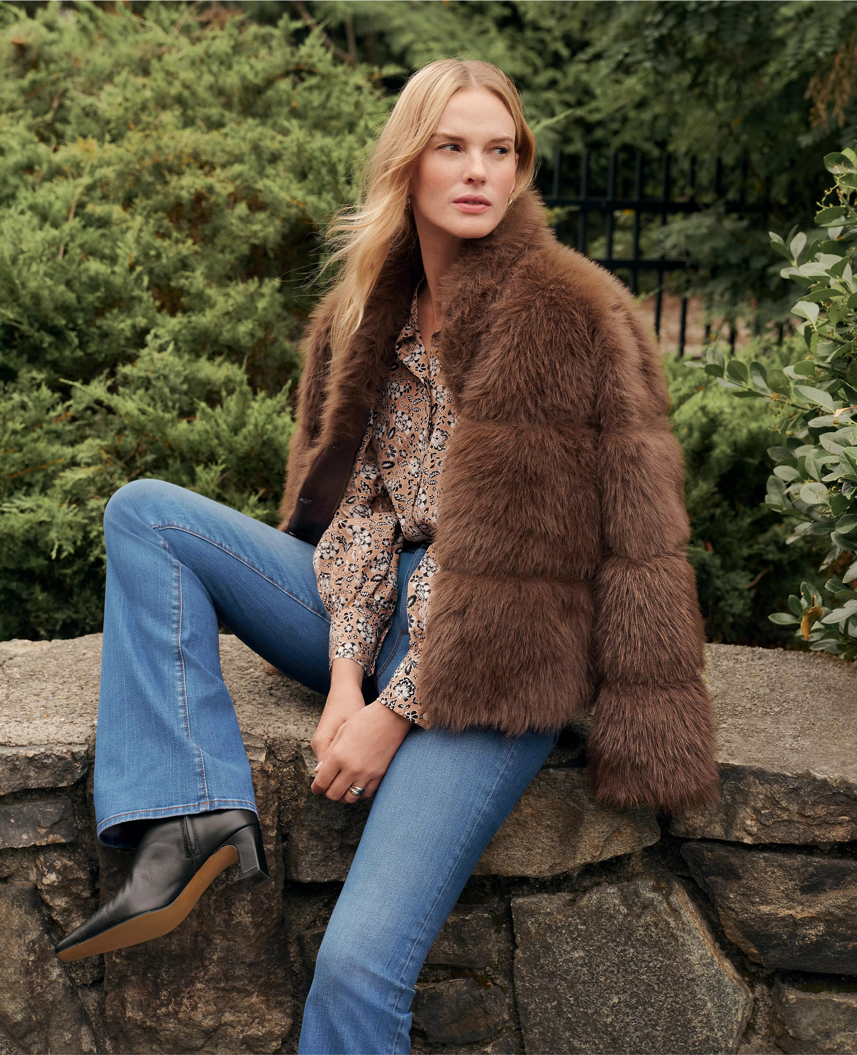 Weekend Collection Faux Fur Short Jacket | Ann Taylor