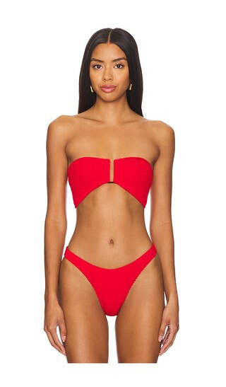 Bond Eye Blake Bandeau Bikini Top in Red. | Revolve Clothing (Global)