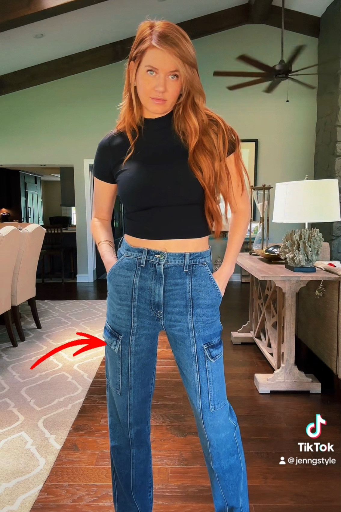 GRLFRND high rise, slim cargo jeans

#LTKworkwear #LTKFind