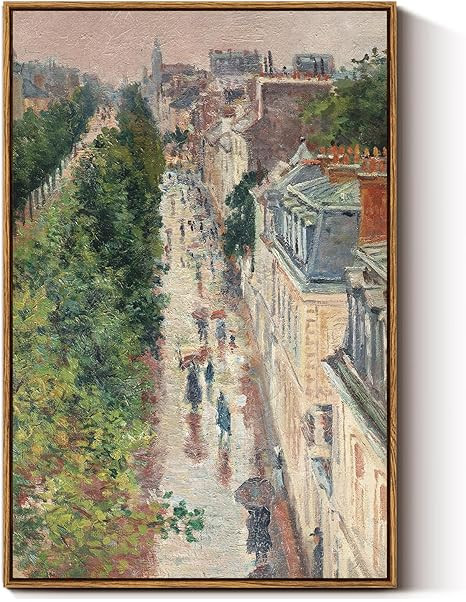 ARPEOTCY Cityscape Framed Canvas Wall Art, 20x30 inch, Vintage French Street Country Wall Decor f... | Amazon (US)