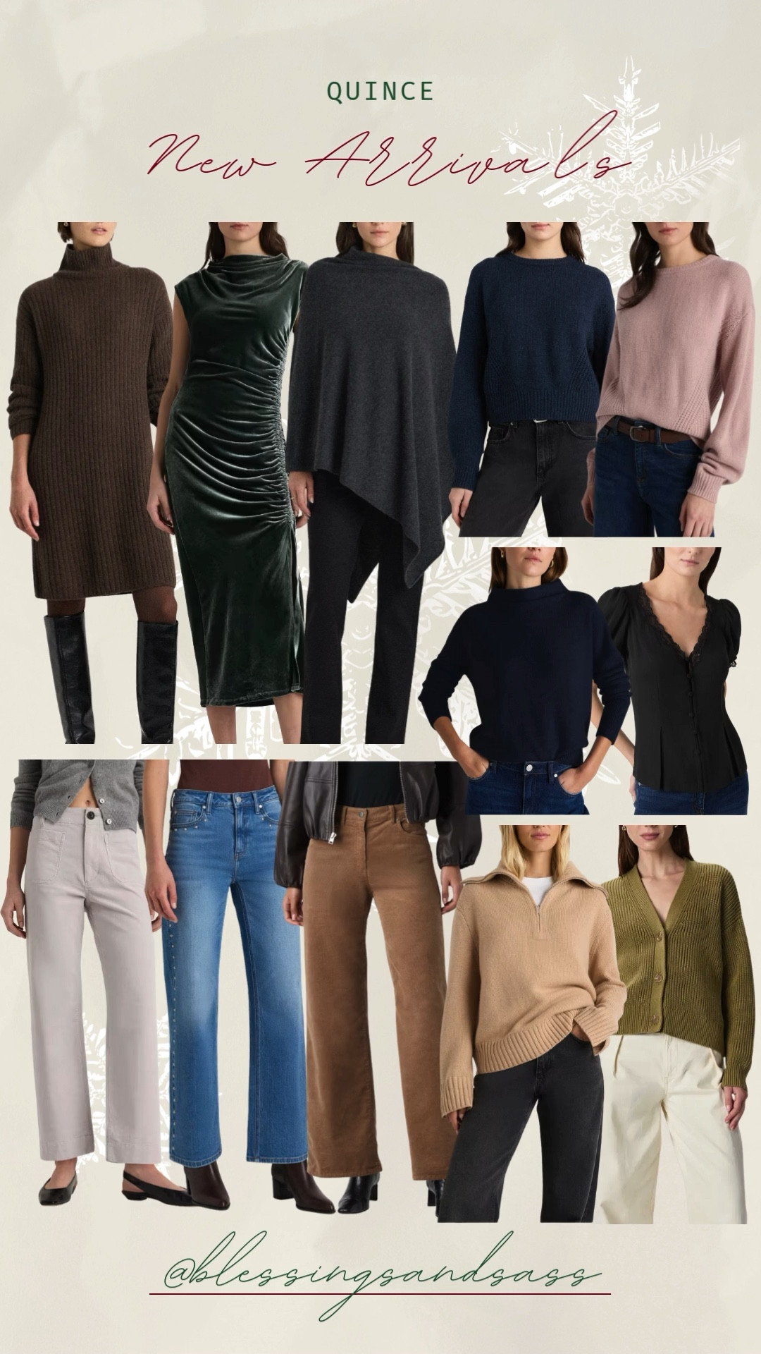 Quince new arrivals! 

Women’s fashion, what to wear for, sale alert, fashion over 40, fashion over 50, fall outfit ideas, winter fashion, winter styles, winter outfits, winter outfit inspo, holiday styles, holiday outfits, holiday outfit inspo, holiday fashion, trending fashion, chic style



#LTKOver40 #LTKHoliday #LTKootd