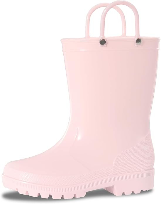 WILLPORT Toddler Rain Boots,Waterproof Kids Rain Boots with Easy-on Handles for Boys and Girls | Amazon (US)