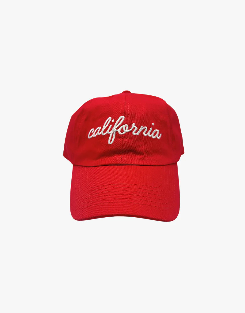 Red California Baseball Cap by Branded - Ambiance Boutique | Ambiance