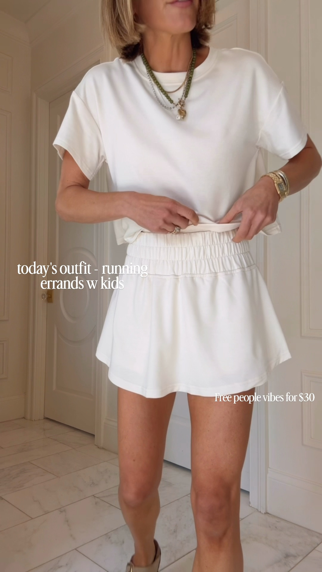 Today ootd for running errands w kids 
Wearing size small in the set - if in between sizes size up for length in shorts.
