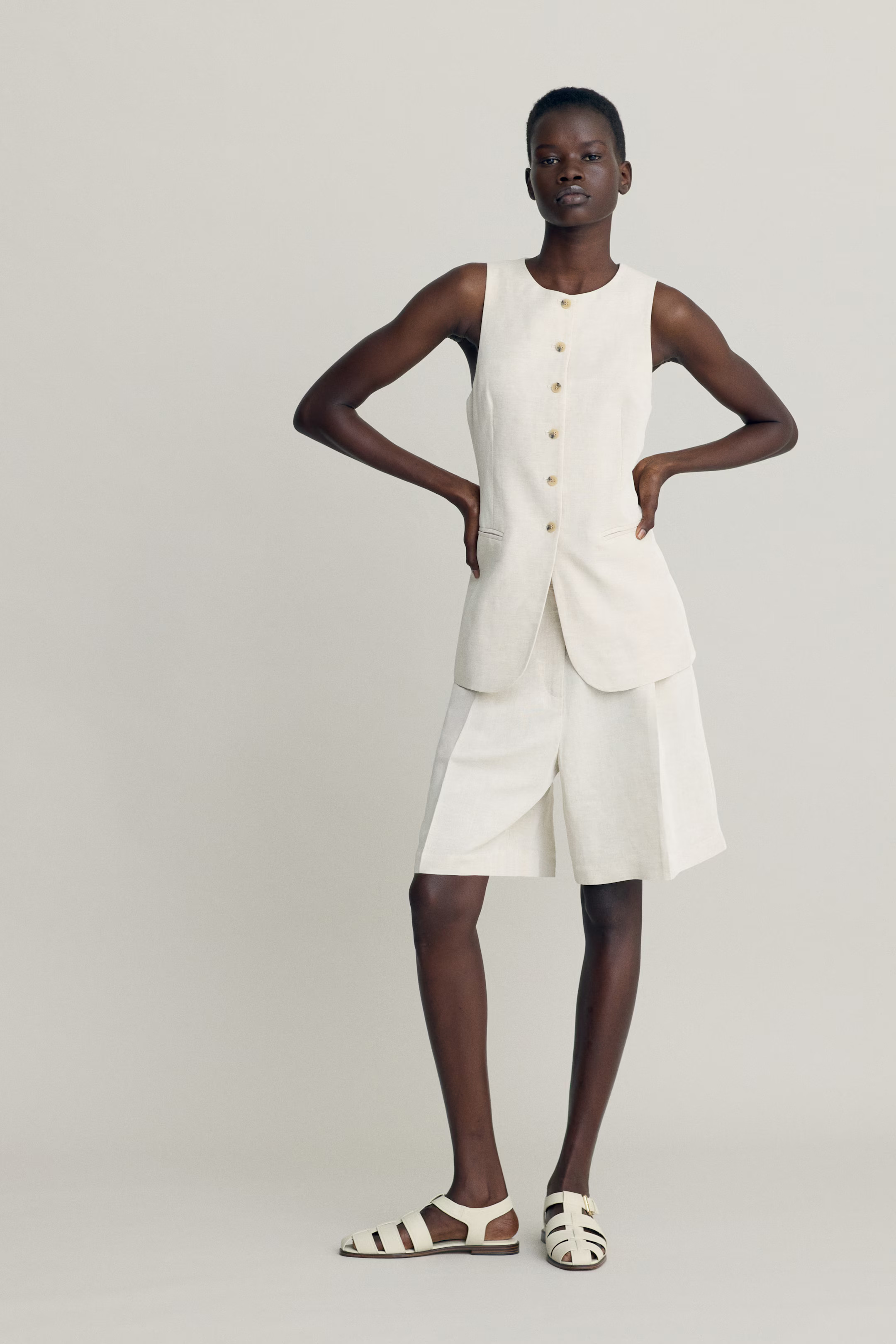 Bermuda en lin mélangé | H&M (FR, IT, ES, PT, BE)