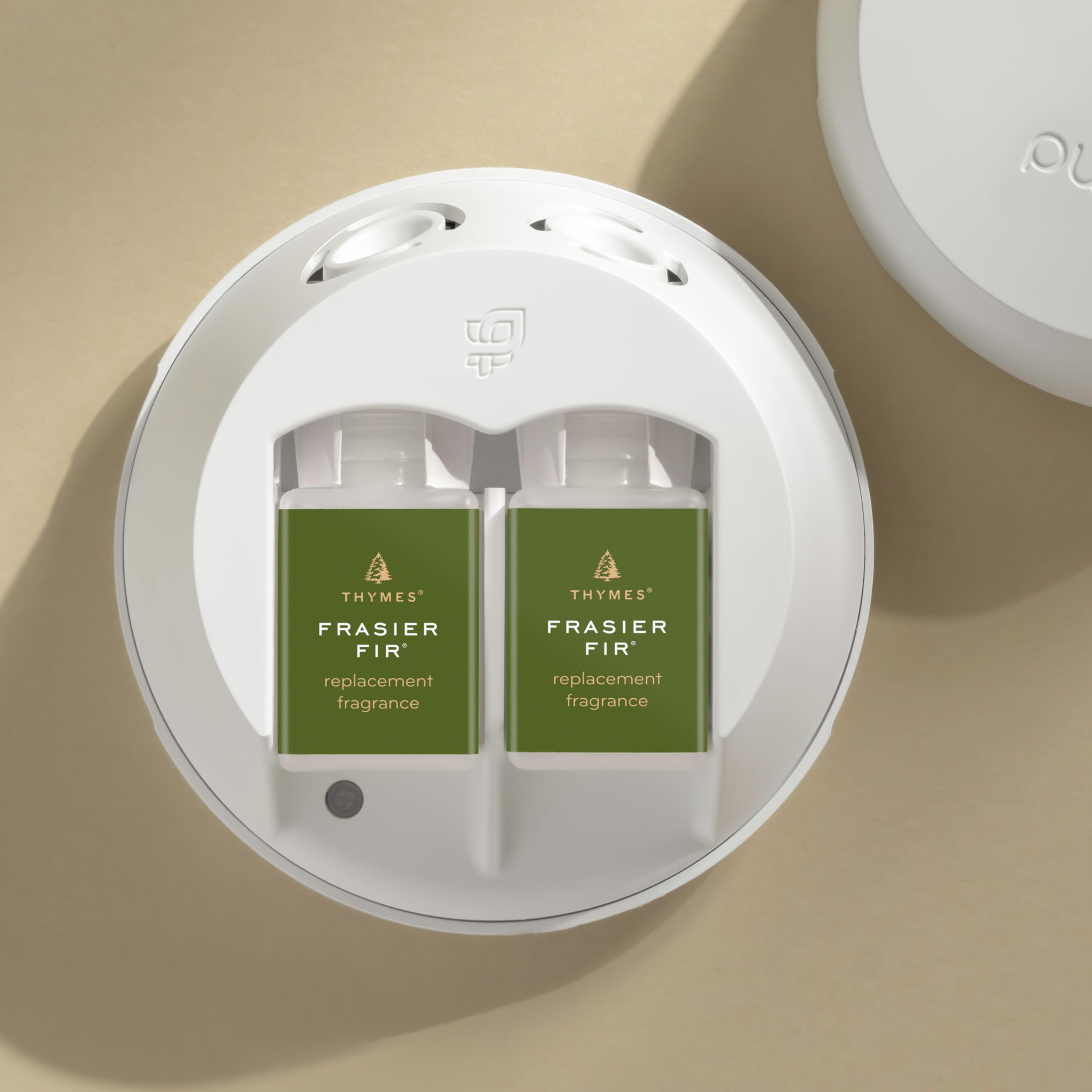 Thymes x Pura 4 - Smart Home Fragrance Diffuser Kit - Includes 1 Pura Diffuser + 2 Fragrance Refill Vials - Long Lasting Scents - LED Light - 2.4 GHz WiFi Required (Frasier Fir) | Amazon (US)