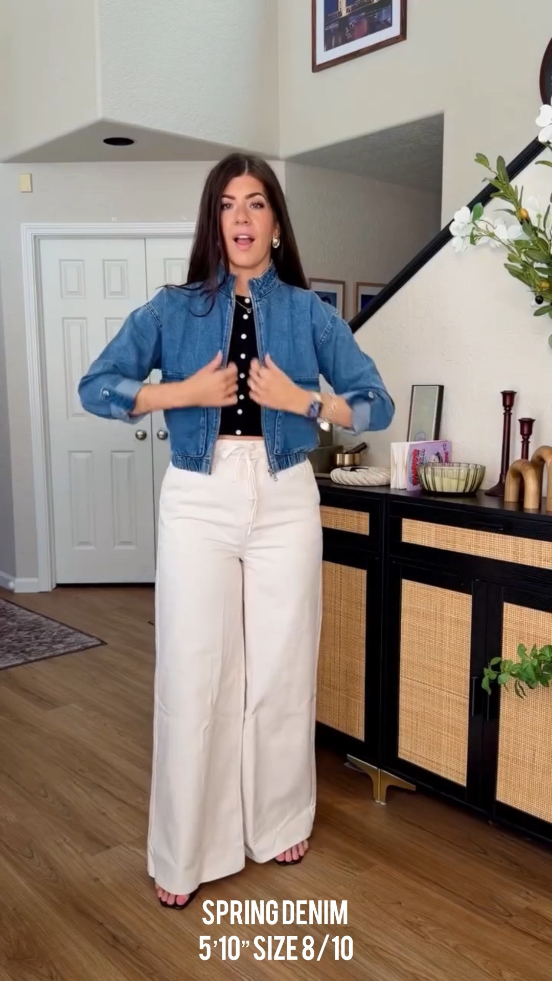 In a medium top, medium denim bomber, medium long paper bag pant
 In a medium cropped denim shirt
 In a medium denim dress

#LTKMidsize #LTKSeasonal #LTKootd