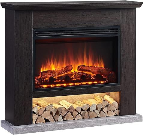 LegendFlame® Camille Electric Fireplace with 39.5" Mantel Surround and Jaden 27" Insert, Espress... | Amazon (US)