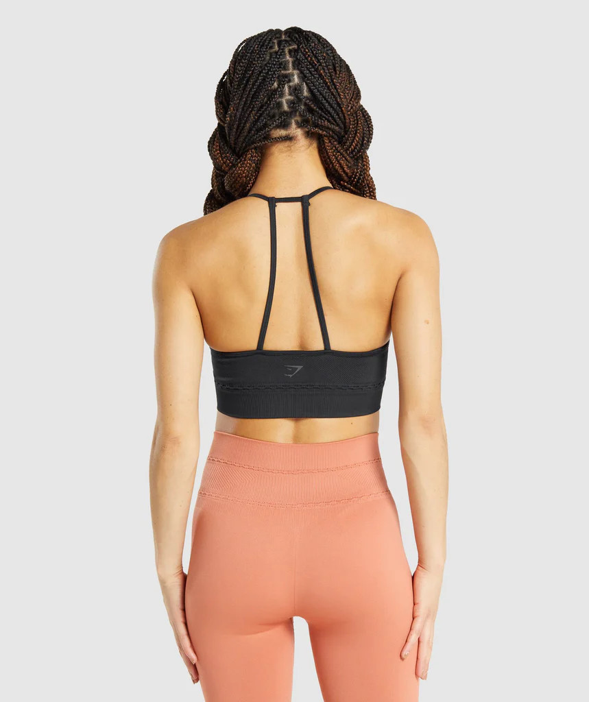 Gymshark Studio Seamless Sports Bra - Black | Gymshark (Global)