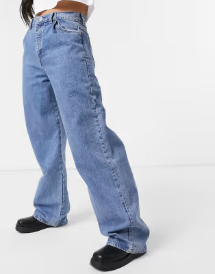 Pull&Bear – Baggy-Jeans im 90er-Stil in Blau | ASOS (Global)