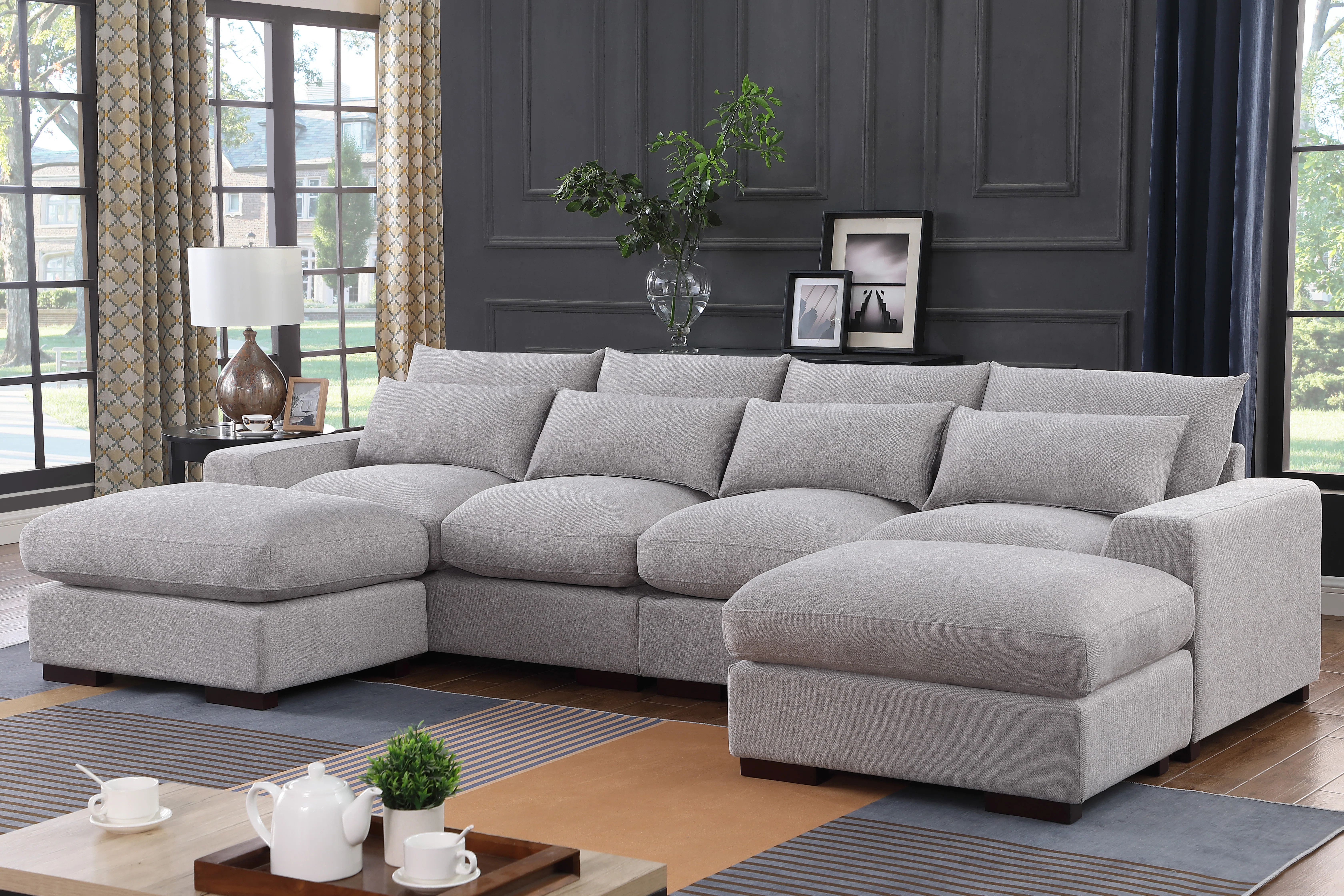 Nyerere 123.24" Upholstered Sofa | Wayfair North America