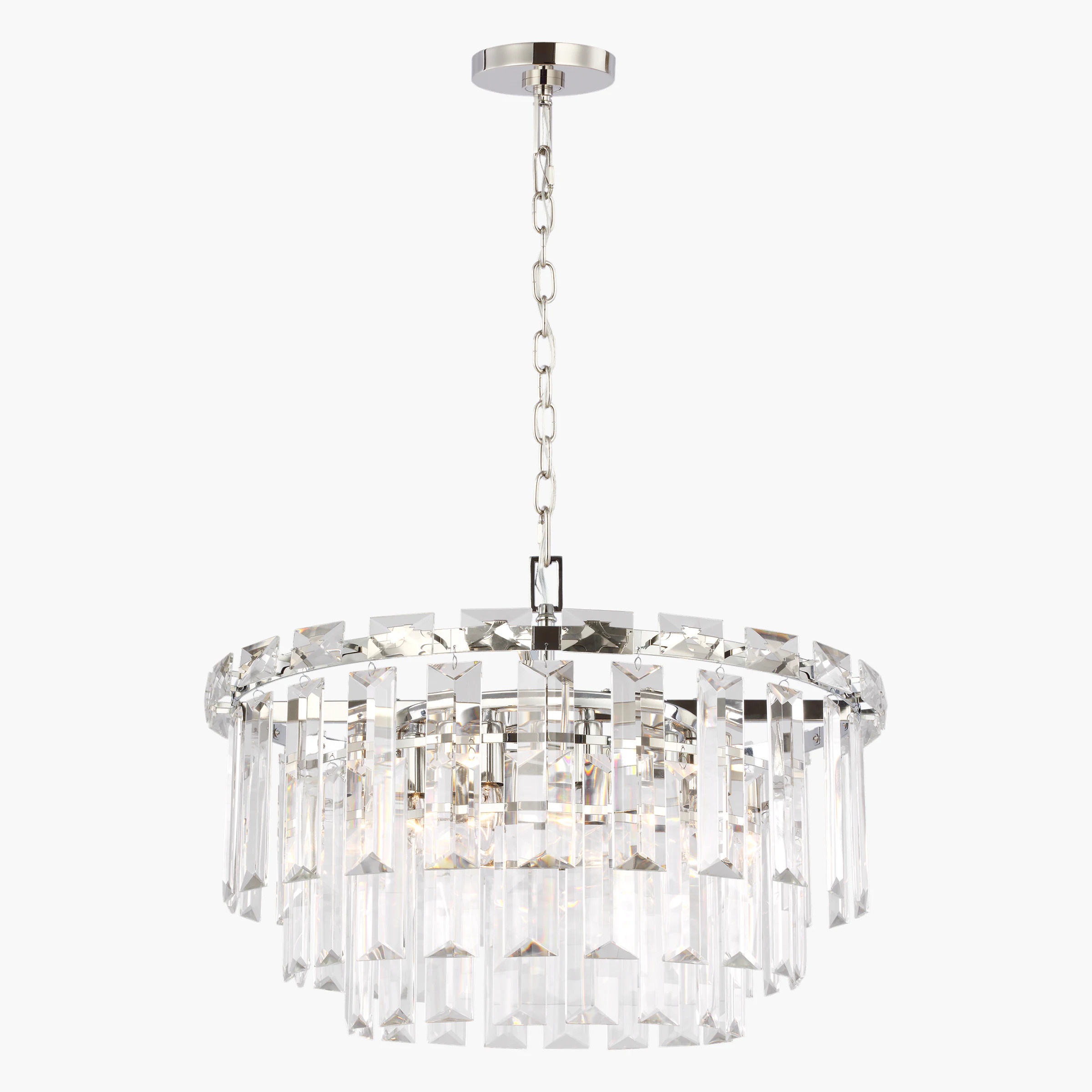 Generation Lighting Arden 10 -Light Polished Nickel Steel Chandelier one_size | CC12610PN | Lowe's