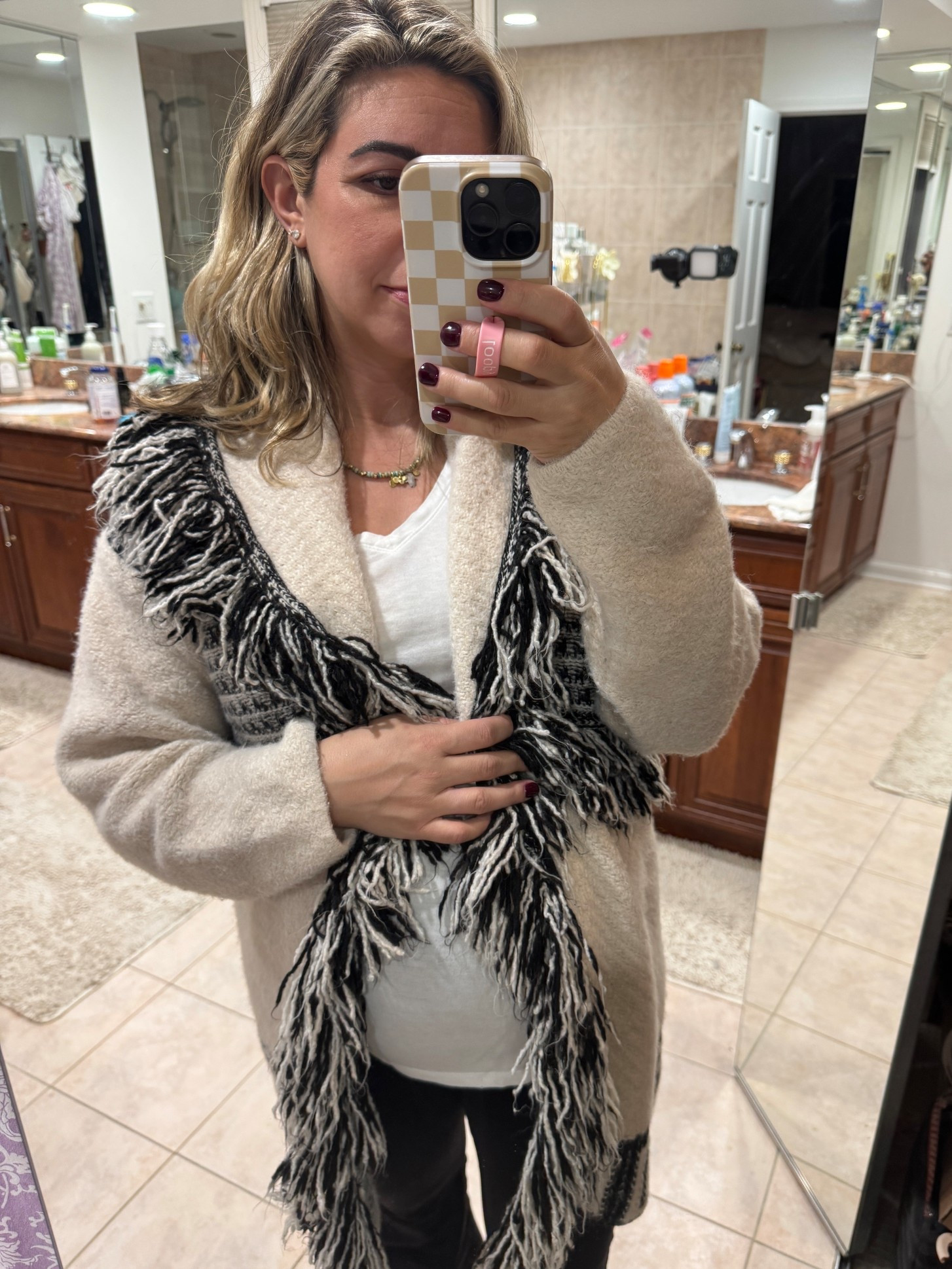 The cutest fringe cardigan! I have a medium. 

#LTKBump