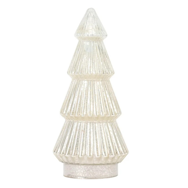 Better Homes & Gardens 12‘’  Decorative Tabletop Christmas Tree in Mercury Ribbed White Glass... | Walmart (US)
