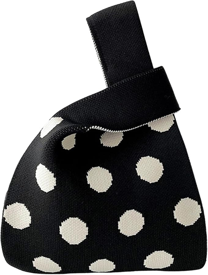 Women Handle Bags Wristlets Knitted Sleeve Knot Bag Gift Bags Small Cute Portable Purse Cross-Bod... | Amazon (UK)