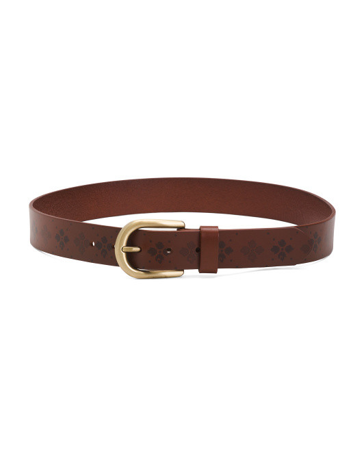 Leather Vietri Belt In Signature Logo Print | TJ Maxx