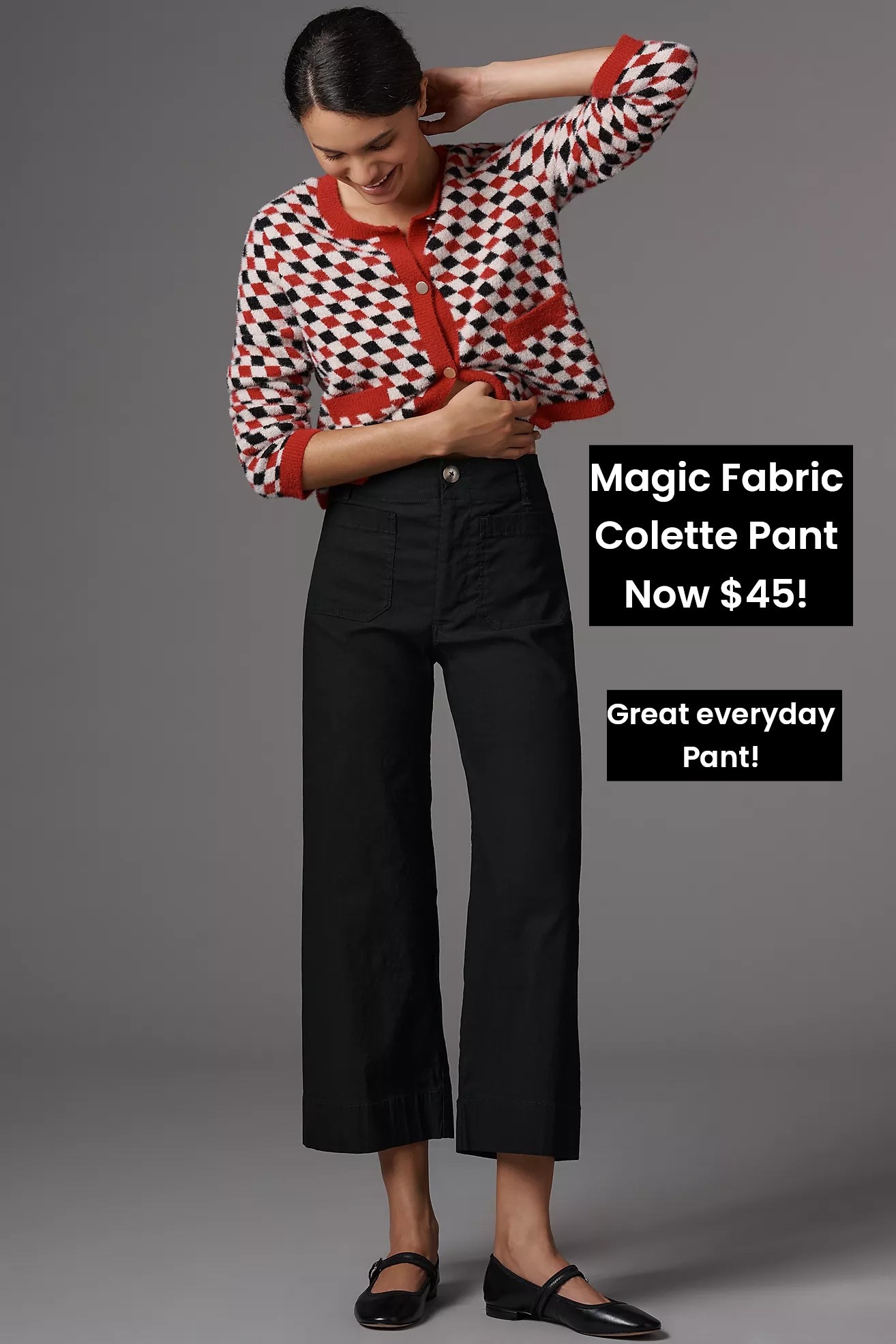 @Anthropologie 
I have never seen the Magic Fabric Colette pant this cheap! Get your true size! Will sell out. These have an amazing stretch to them but hold their shape, I am in a 26!

#LTKSaleAlert #LTKWorkwear