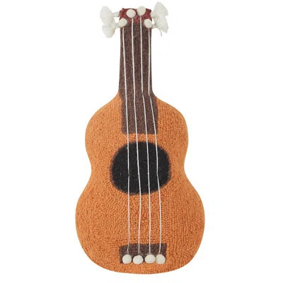 Uke Shaped Wool Hook Pillow With Tassels And Pom Poms By Jungalow | Wayfair North America