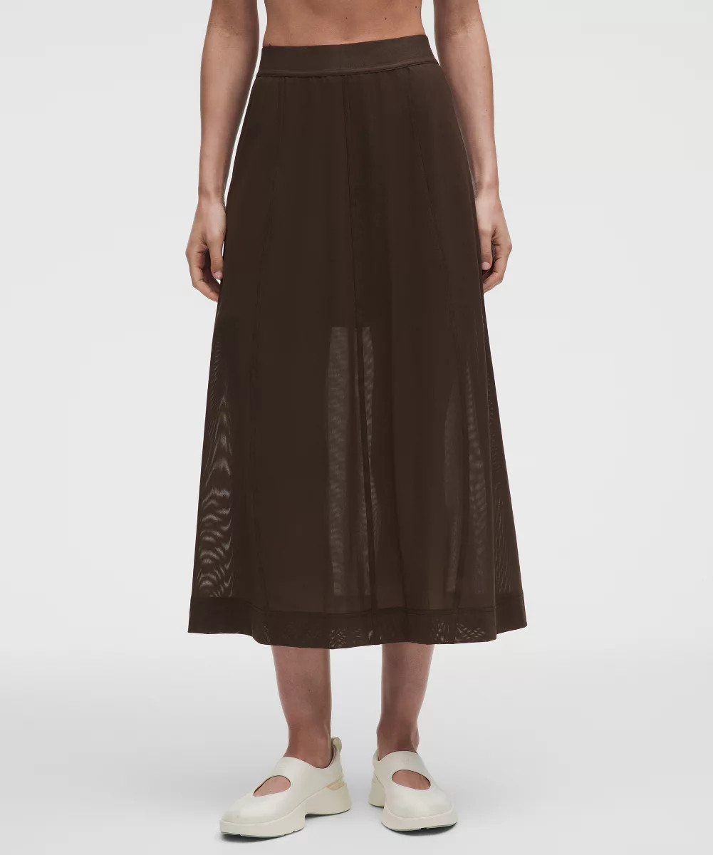 Stretch Mesh High-Rise Midi Skirt | lululemon (AU)