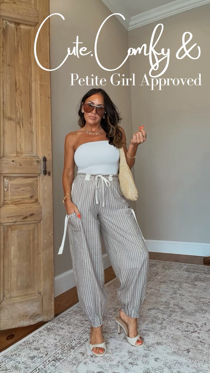 No overthinking. No changing five times. I threw this on and loved it instantly.

The striped pants are so good for my petite girls, and the whole look feels effortless while still looking like you had a plan. Definitely one I’ll be repeating all summer long.

Wearing an small in the pants and a small in the top.

5’2” • 130 lbs • 25” waist • 34DD

#AmazonFashion #PetiteFashion #Over40Style #SummerStyle #PetiteWomen