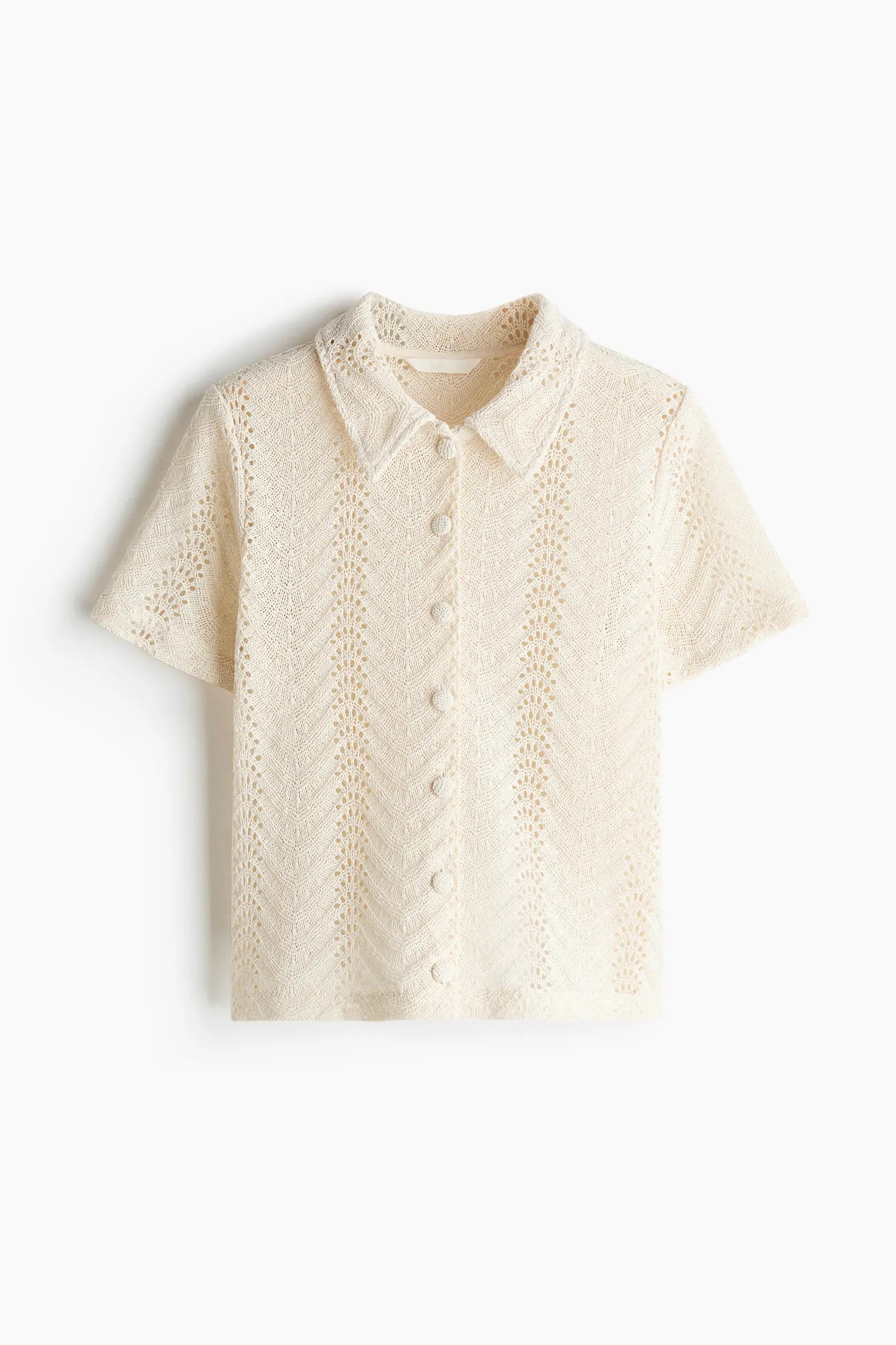 Short-sleeved Crochet-look Shirt (Women) | Nordstrom | Nordstrom