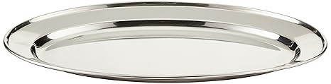 Winco OPL-14 Stainless Steel Oval Platter, 13.63-Inch by 8.75-Inch | Amazon (US)