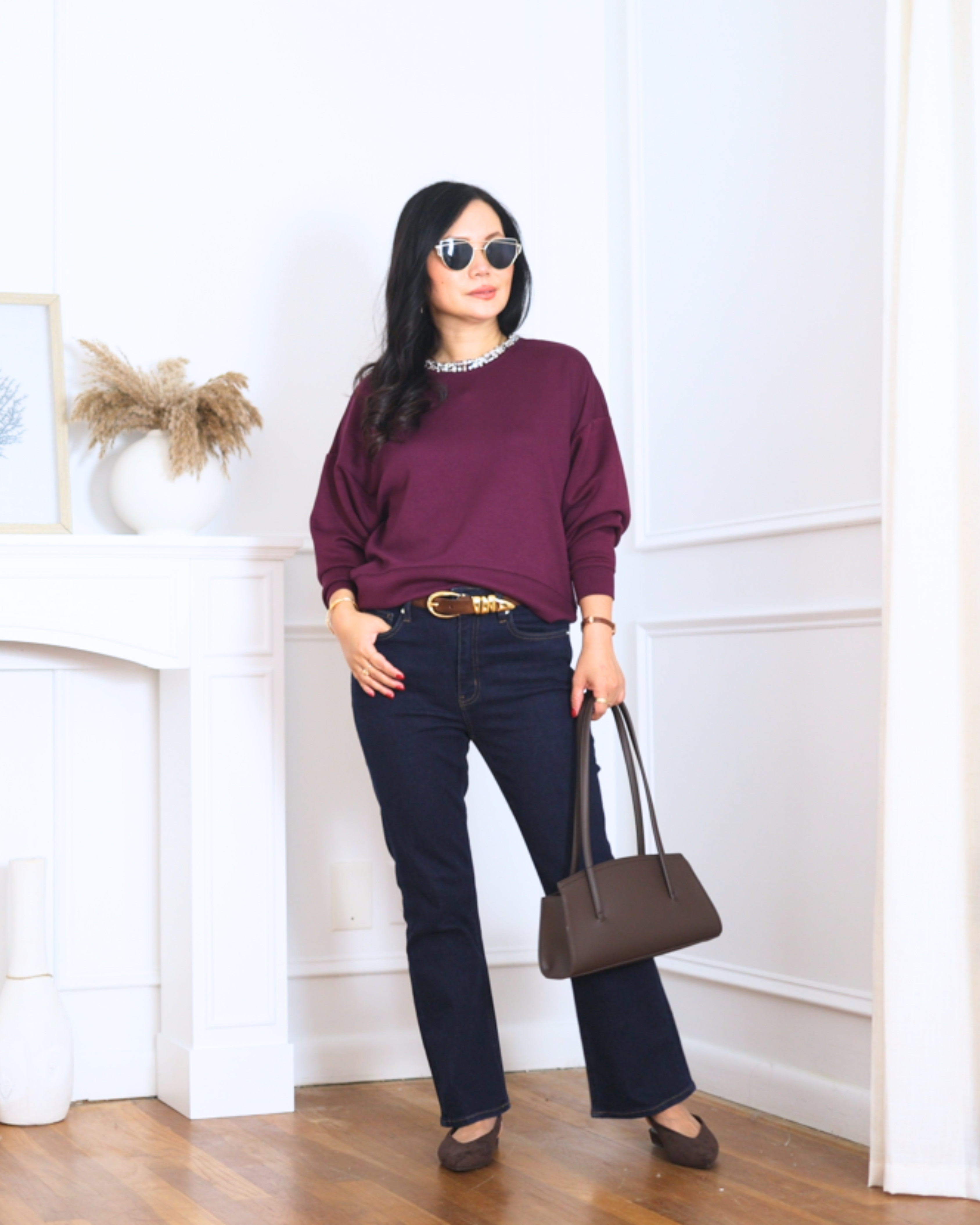 I’ve been reaching for this SCOOP sweater from Walmart nonstop. The fit is so flattering and it’s one of those pieces that goes with practically everything. I’m wearing size xs. Pairing with this Kickflare jeans. 

 #LTKSeasonal #LTKOver40 #LTKPetite