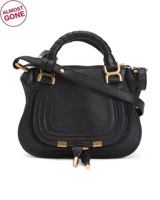 Made In Italy Leather Marcie Mini Satchel With Shoulder Strap | TJ Maxx