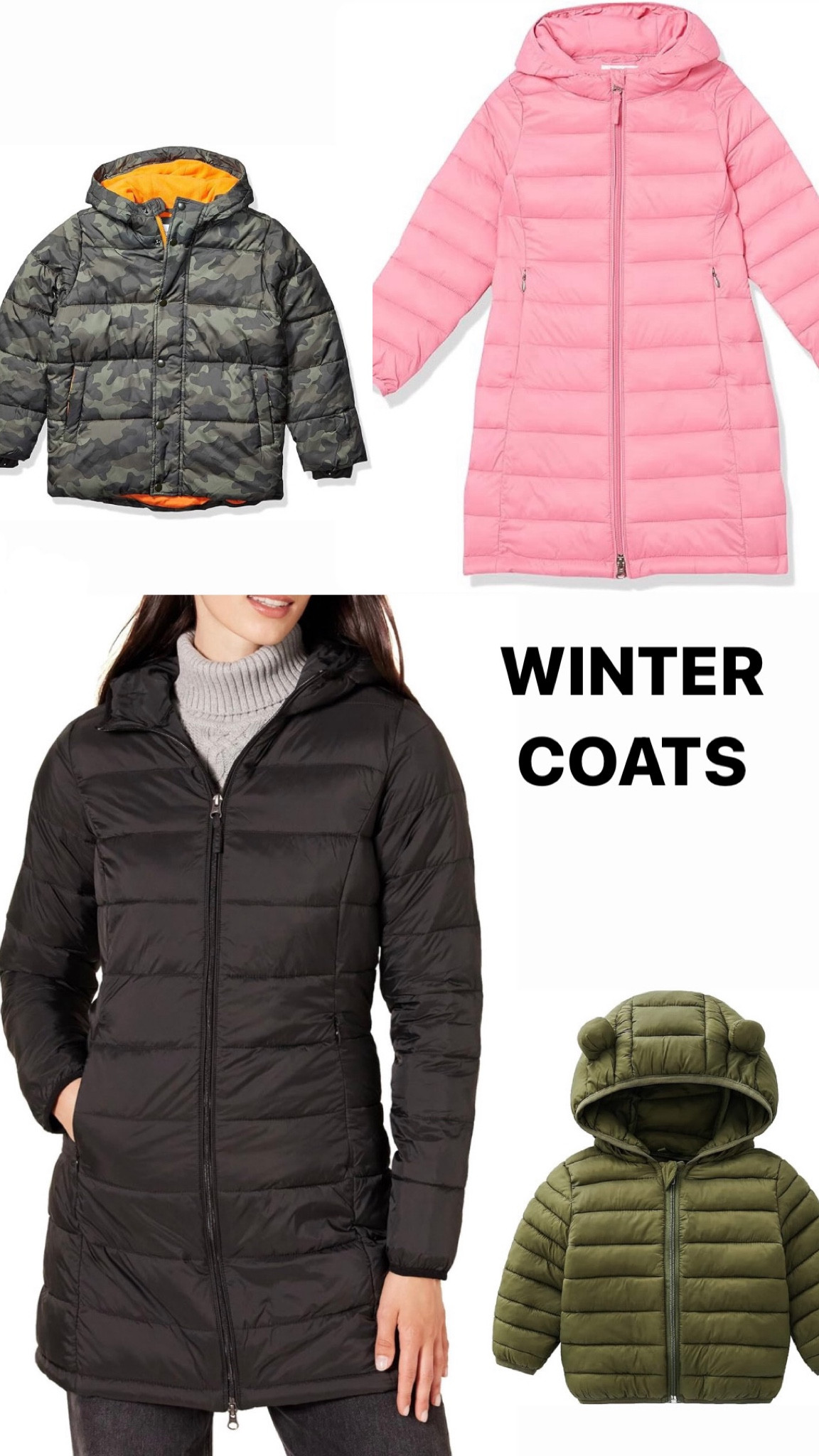 Affordable Amazon puffer coats for the whole family. We have and love all of these! Rhett wore both as a baby / toddler - true to size and lots of colors. 

I have the women’s coat and size up to M to layer underneath 

My niece has had the girls coat for years and her parents love it! 

#LTKSeasonal #LTKFindsUnder50 #LTKSaleAlert