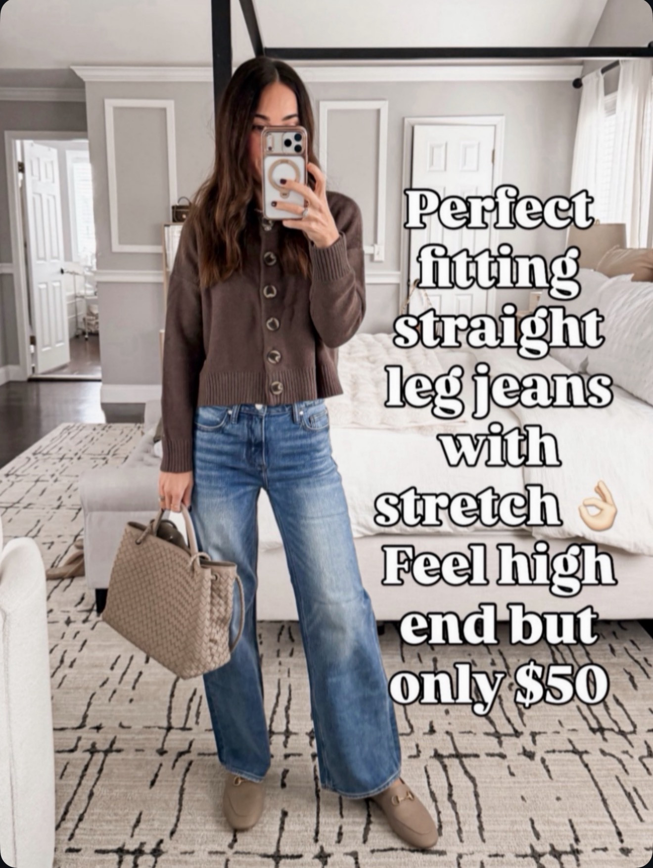 Perfect fitting straight leg jeans with stretch that feel high end… but only $50 🙌 🔗⬇️

#LTKOver40 #LTKootd #LTKSeasonal
