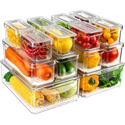 14 Pack Fridge Organizers and Storage - Refrigerator Organizer Bins with Lids | Wayfair North America
