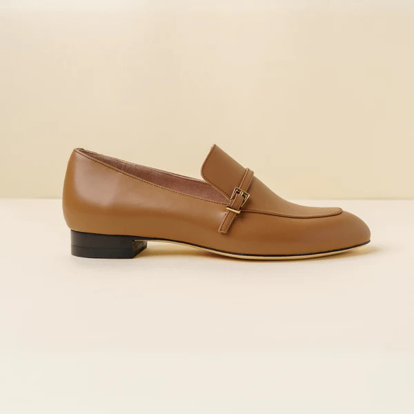 Camel Calf Leather Loafer | ALLY Shoes