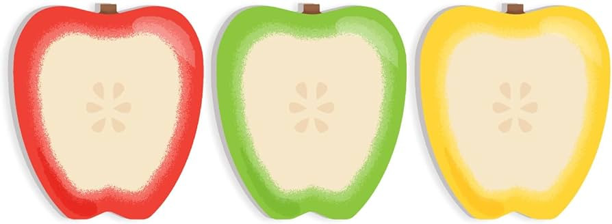 Apple Shaped Sticky Note Pad Assortment / 2 7/8” x 3 1/4” Modern Sticky Notes/Set of Three Te... | Amazon (US)