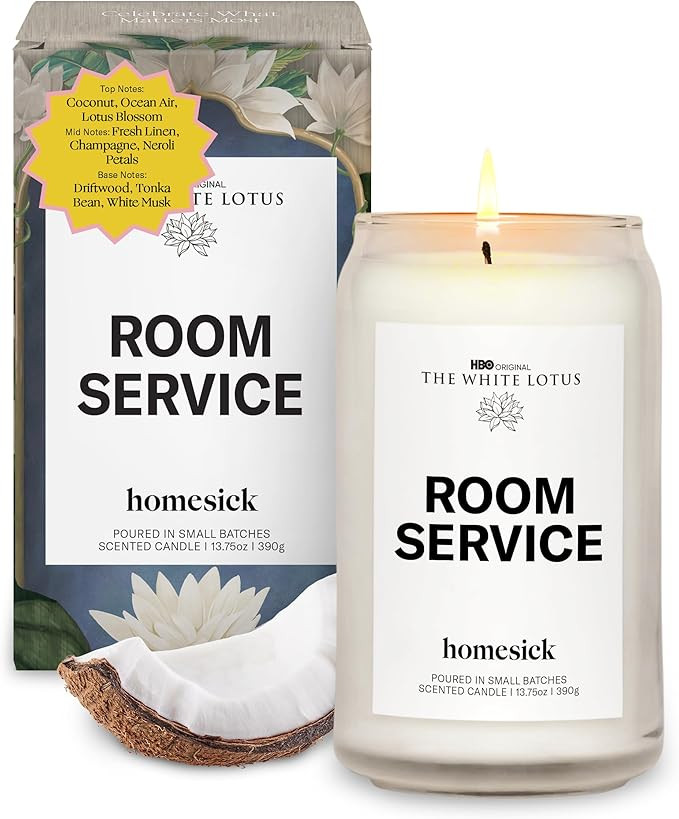 Homesick Scented Candles for Home (Room Service) - 13.75 oz Long-Lasting Soy Wax Jar Candle for W... | Amazon (US)