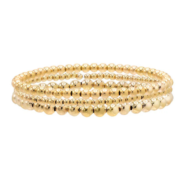 Graduated Multi Beaded Bracelet Combo Set | Adina Eden