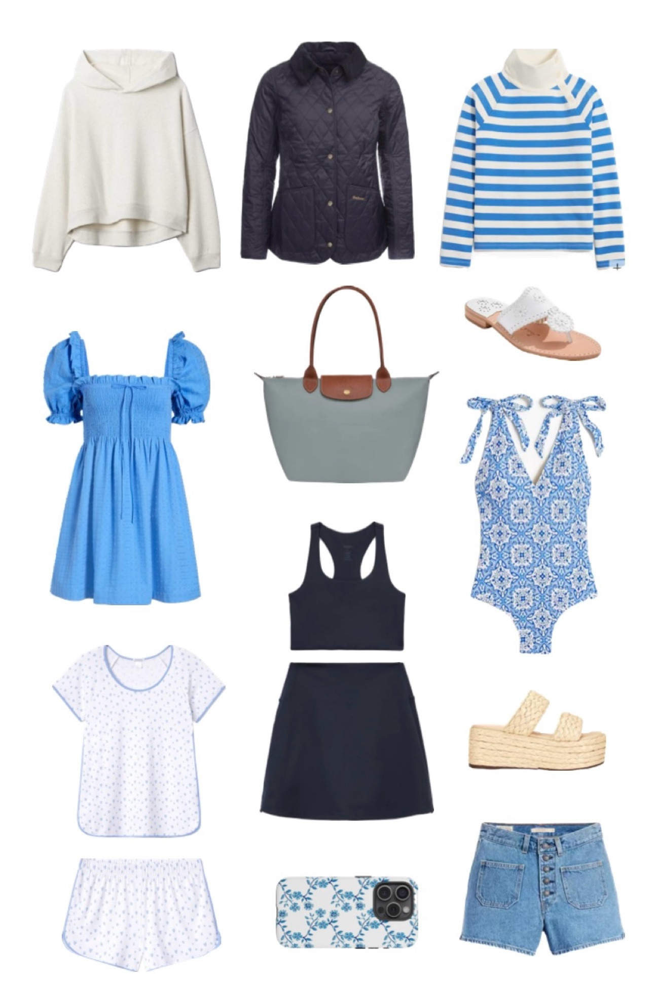My starter pack go-to pieces through the seasons 🤍 #staples #blueandwhite #coastalstyle #classicstyle #summerstaples #classic 

#LTKItBag #LTKSeasonal #LTKStyleTip