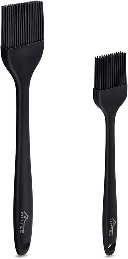 HOTEC Basting Brushes Silicone Heat Resistant Pastry Brushes Spread Oil Butter Sauce Marinades fo... | Amazon (US)