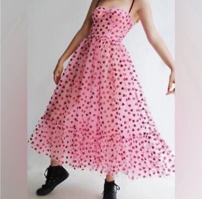 NWT Betsey Johnson Classically Betsey Pink Heart Dress Sz 12 NEW | eBay US