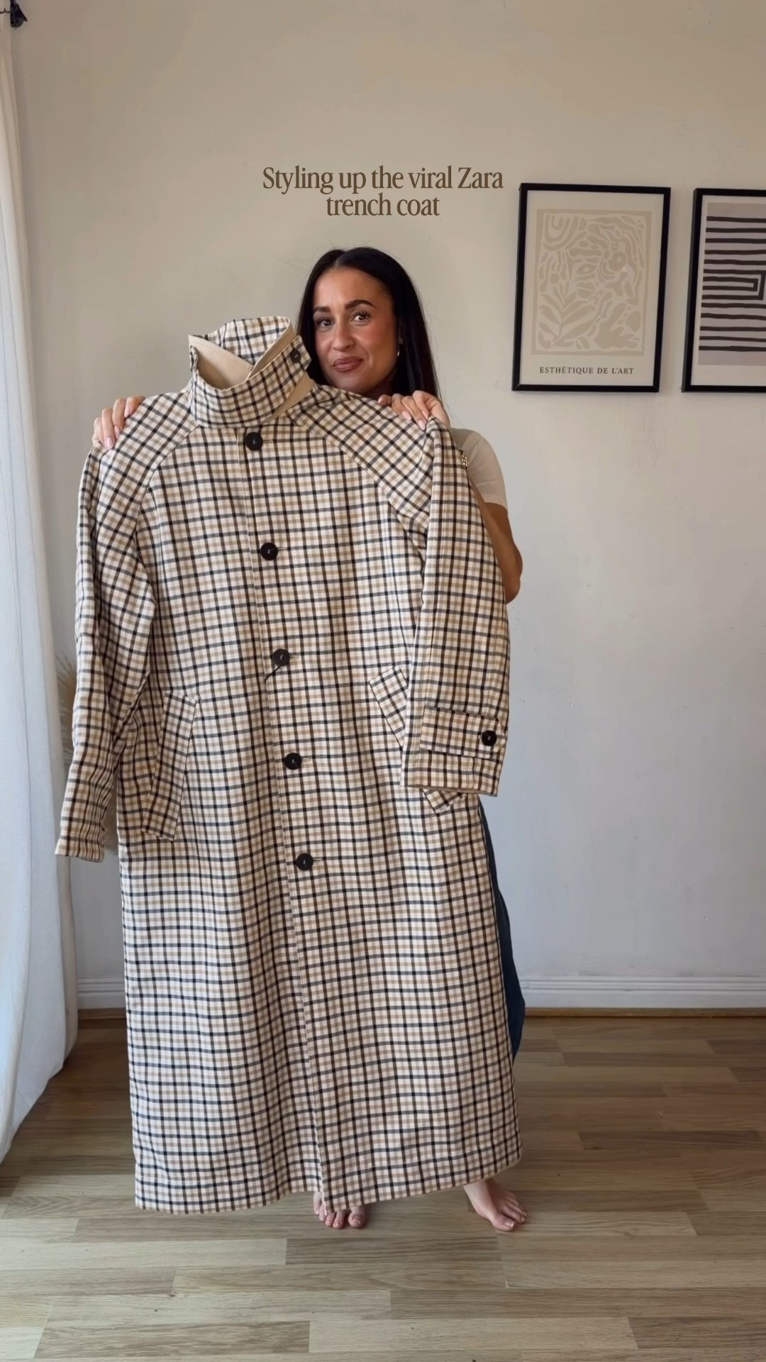 Styling the viral Zara reversible checked trench 🤎

#LTKeurope #LTKuk #LTKspring