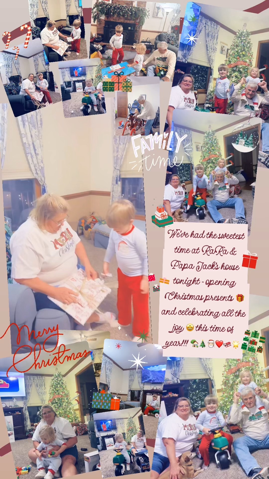 We’ve had the sweetest time at RaRa & Papa Jack’s house tonight - opening Christmas presents 🎁 and celebrating all the joy 🤩 this time of year!!! 🏡🎄🎅🏻❤️🛷🌟

#LTKHoliday