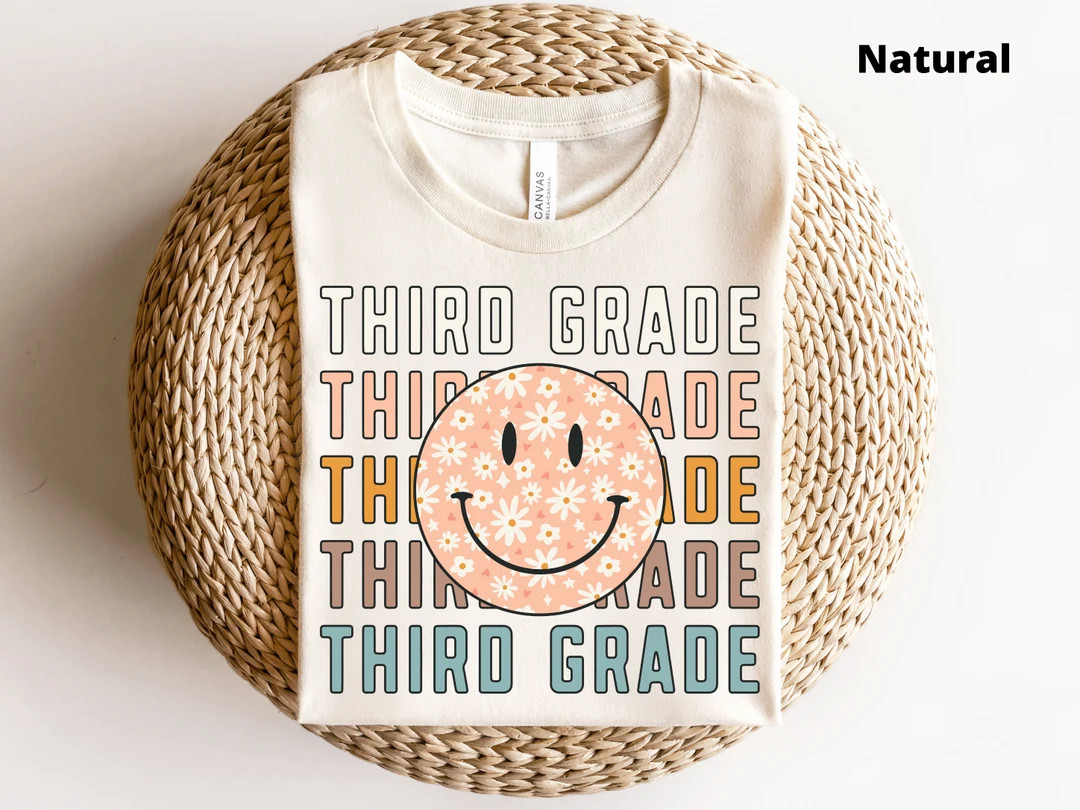 Third Grade Teacher Shirt, Teacher Shirt, 3rd Grade Teacher TShirts, Retro Teacher Shirt, Vintage... | Etsy (US)