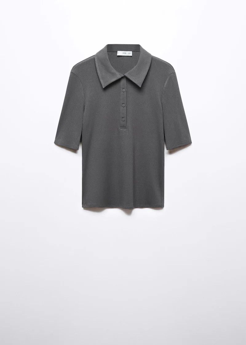 Short sleeve polo shirt with buttons | MANGO (US)