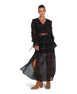 Belle & Bloom Women's Come As You Are Floral Maxi Dress - Navy | Macy's