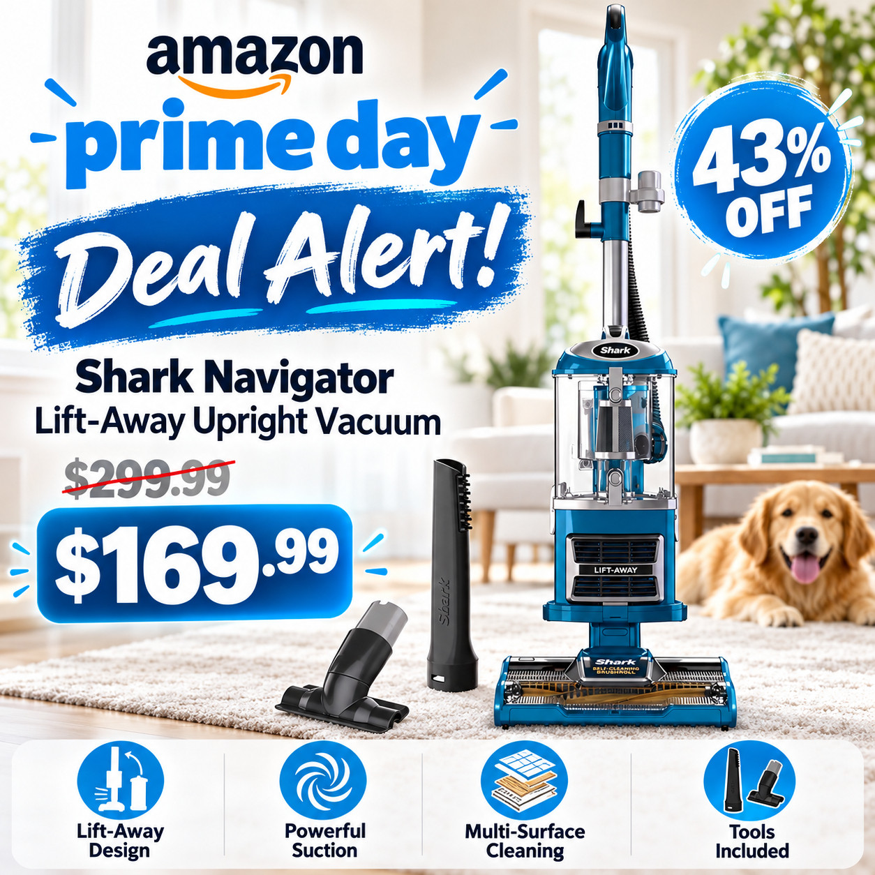 Shark Navigator Lift-Away Upright Vacuum $169 

 #LTKmomlife #LTKHome #LTKSaleAlert
