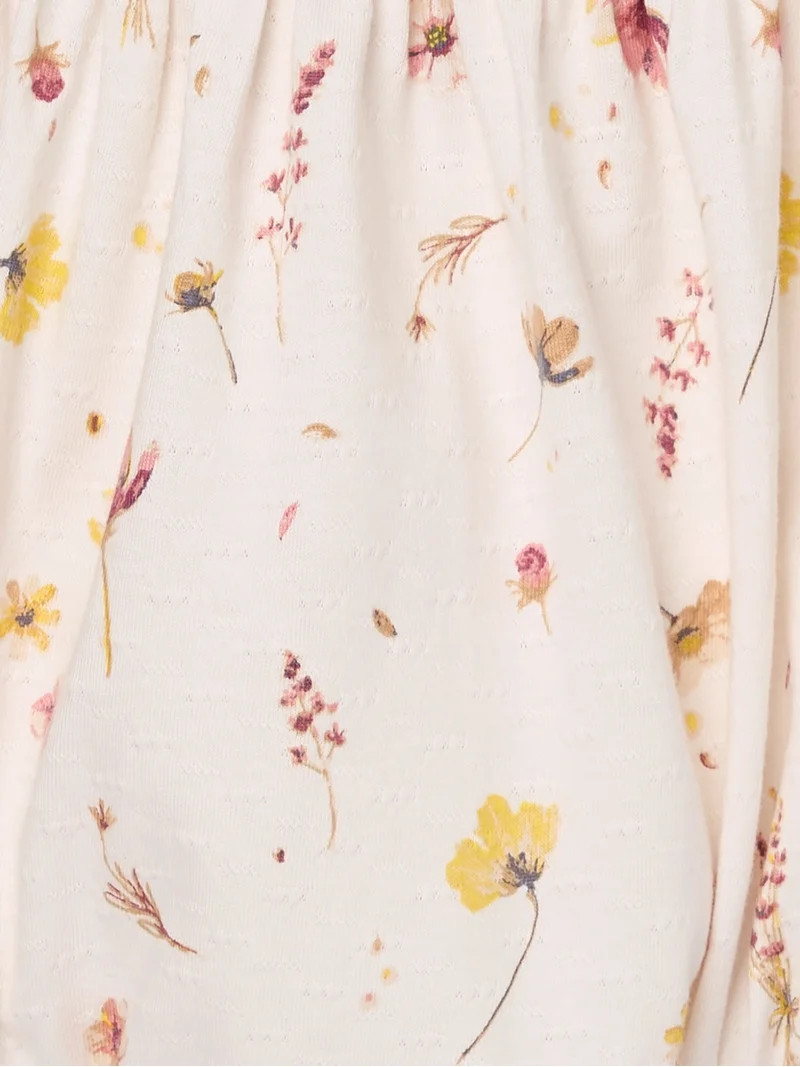 Modern Moments by Gerber Baby Girl Smocked Bubble Romper with Eyelet Collar, Sizes 0/3 Months - 2... | Walmart (US)