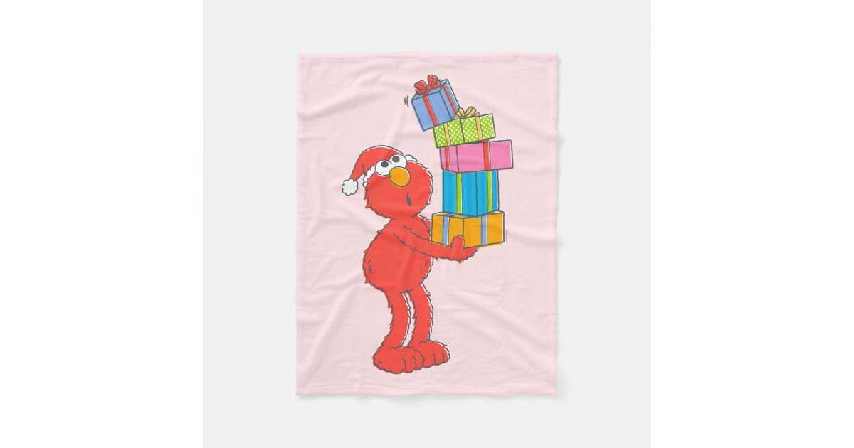Sesame Street | Vintage Elmo and Presents Fleece Blanket | Zazzle
