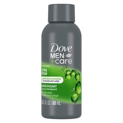 Dove Men+Care Mini Body and Face Wash - Extra Fresh - Travel Size - 3 fl oz | Target
